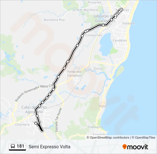 181 Bus Line Map