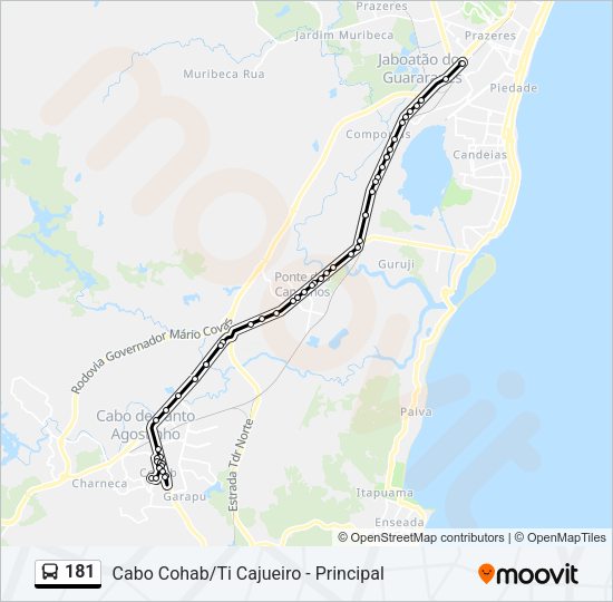 181 Bus Line Map