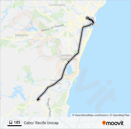 185 Bus Line Map