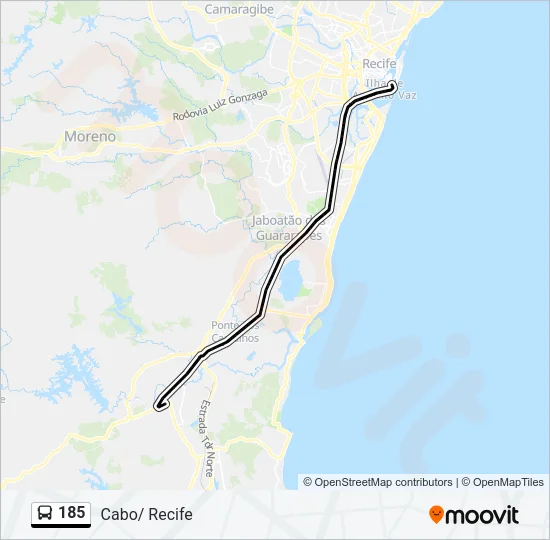 185 Bus Line Map