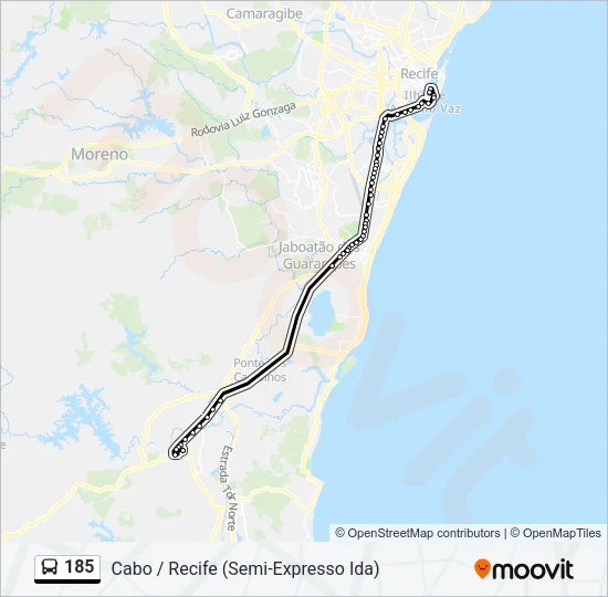 185 Bus Line Map