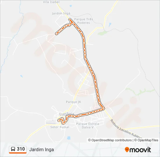 310 Bus Line Map