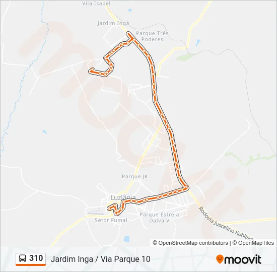 310 Bus Line Map