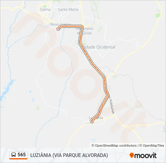 565 Bus Line Map