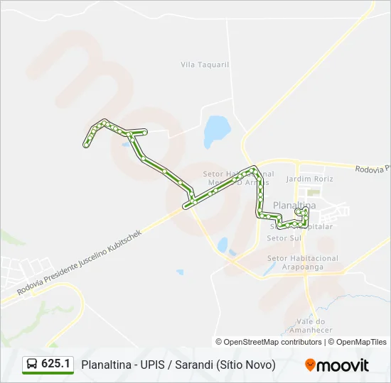 625.1 Bus Line Map