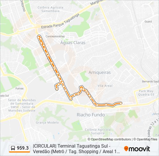 959.3 bus Line Map