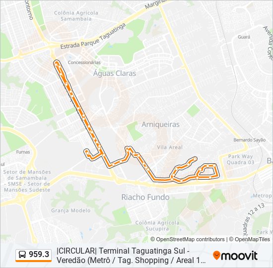 959.3 bus Line Map