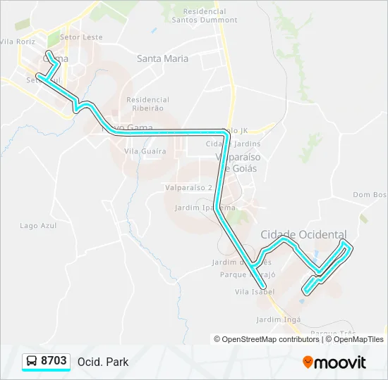 8703 Bus Line Map