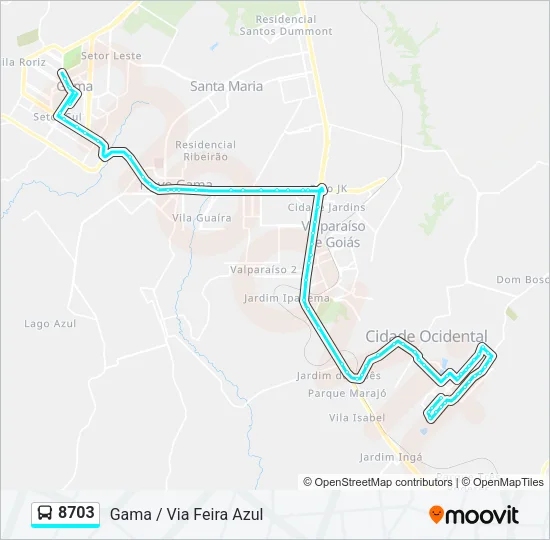8703 Bus Line Map