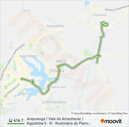 616.7 Bus Line Map