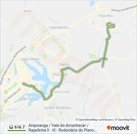 616.7 Bus Line Map