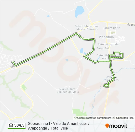 504.5 Bus Line Map