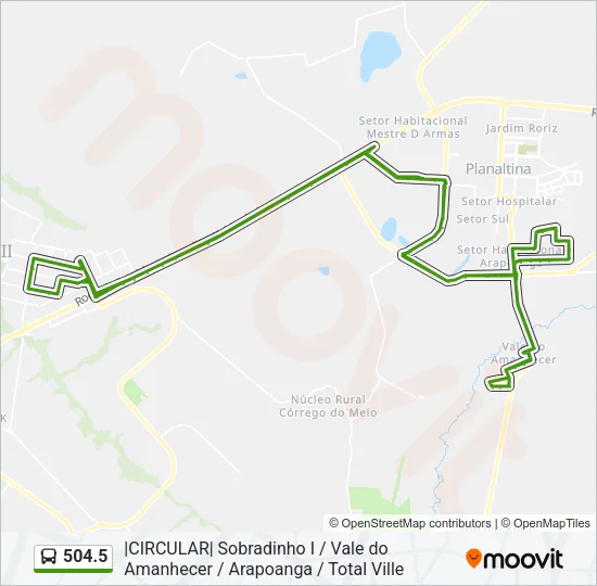 504.5 Bus Line Map