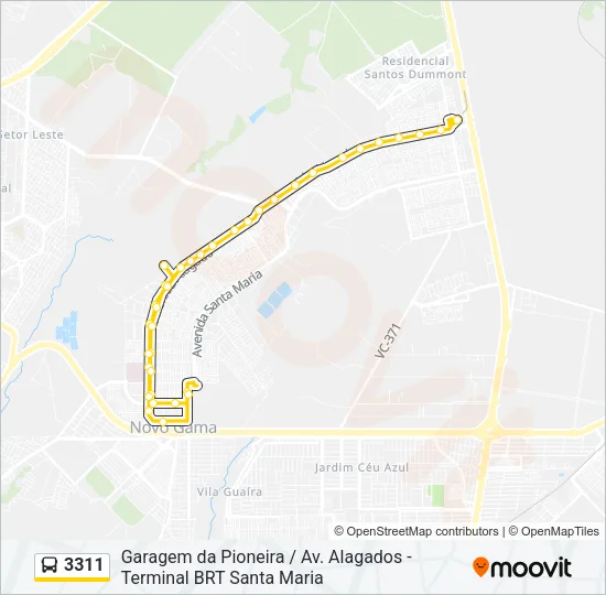 3311 Bus Line Map