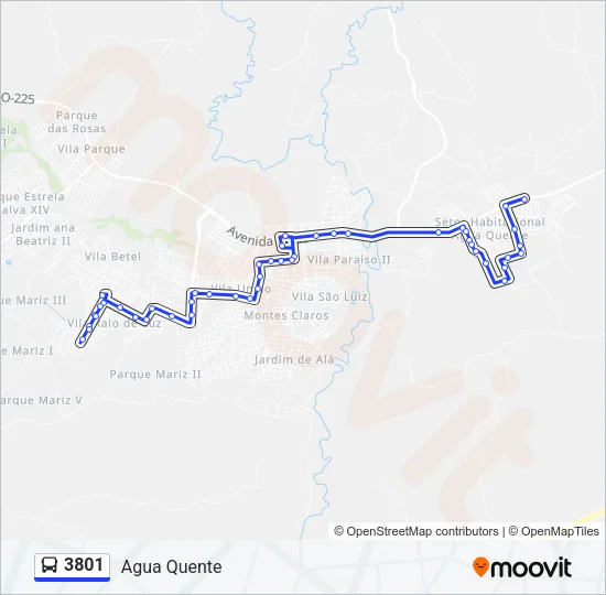 3801 Bus Line Map