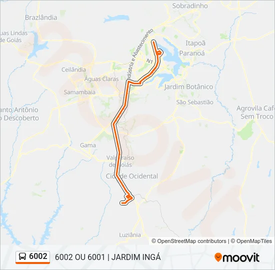 6002 Bus Line Map