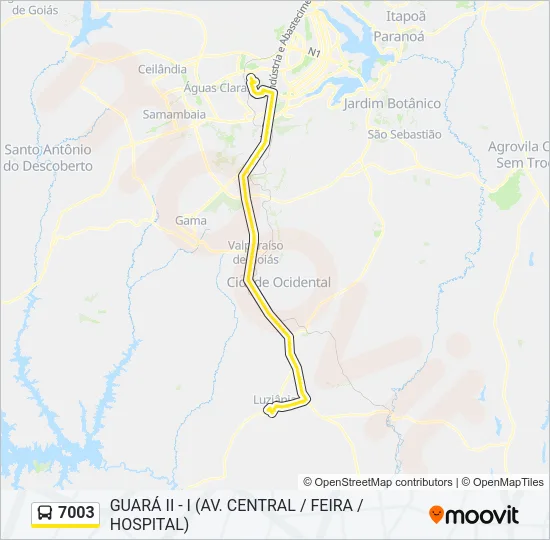 7003 Bus Line Map