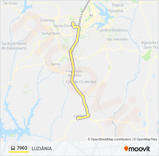 7003 Bus Line Map