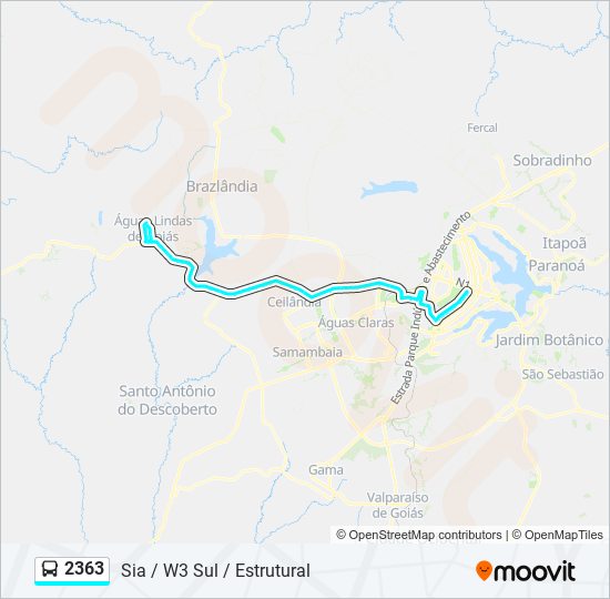 Mapa de 2363 de autobús