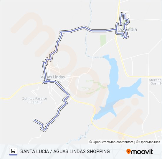 Mapa da linha 2423 OU 2424 de ônibus