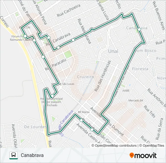 CANABRAVA Bus Line Map