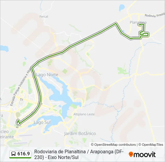 616.9 Bus Line Map