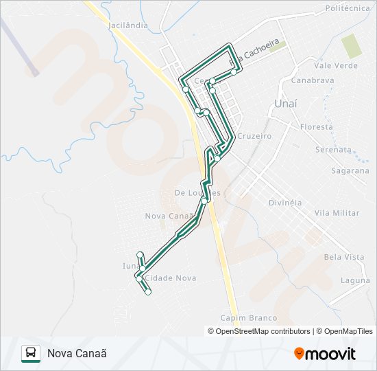 NOVA CANAÃ bus Line Map