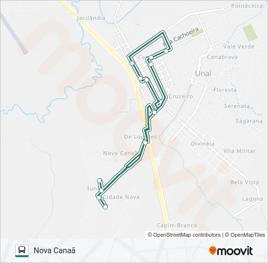 NOVA CANAÃ Bus Line Map