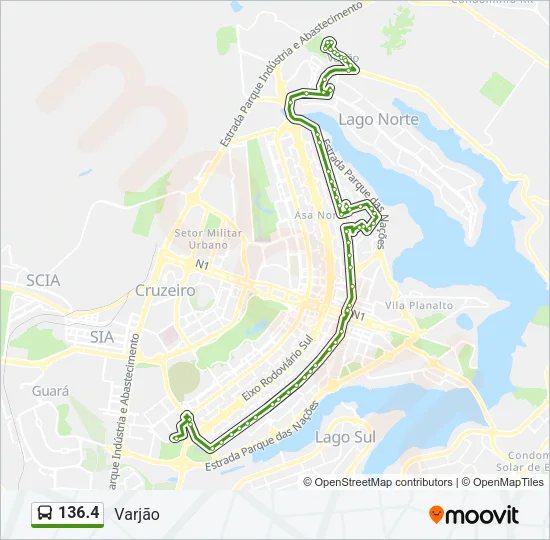 136.4 Bus Line Map