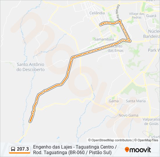 207.3 bus Line Map