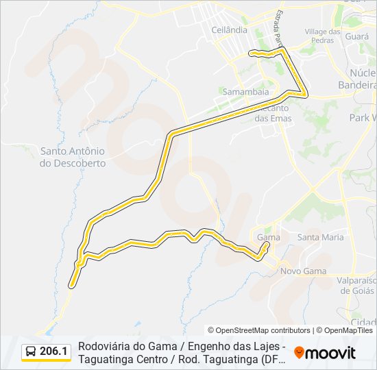 206.1 bus Line Map