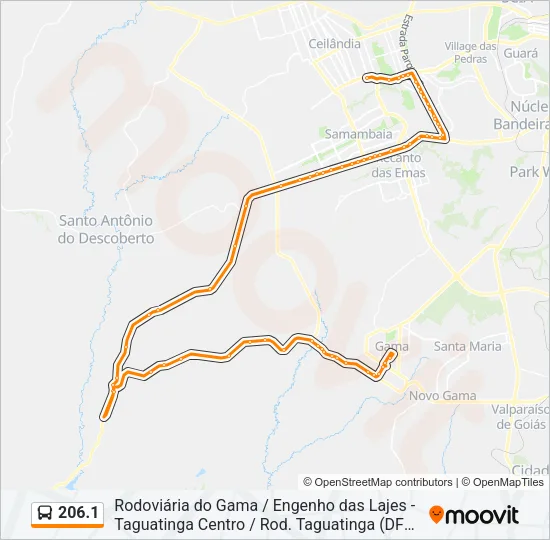 206.1 Bus Line Map