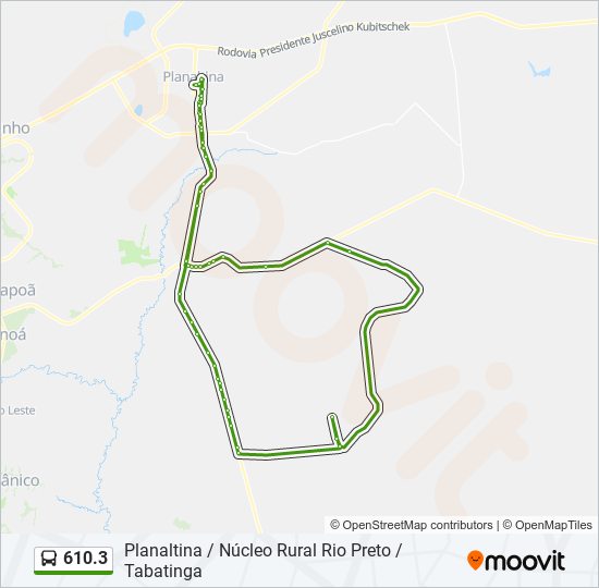 Mapa de 610.3 de autobús