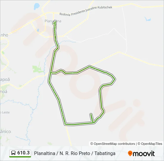 610.3 Bus Line Map