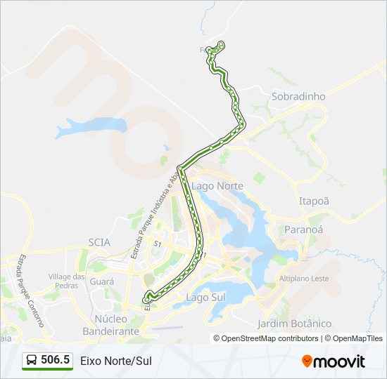 506.5 bus Line Map