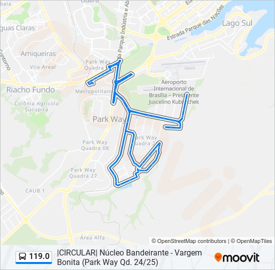 119.0 bus Line Map