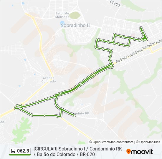 062.3 bus Line Map