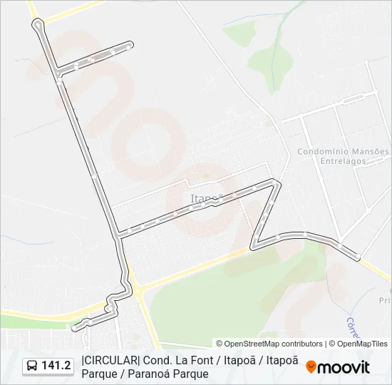 141.2 Bus Line Map