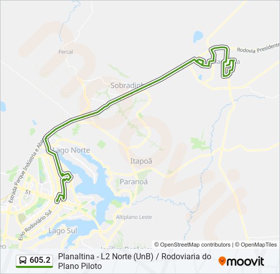 605.2 bus Line Map