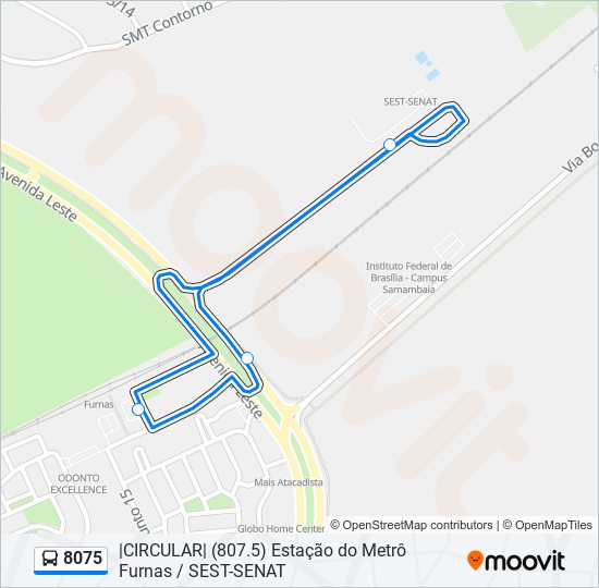 8075 bus Line Map