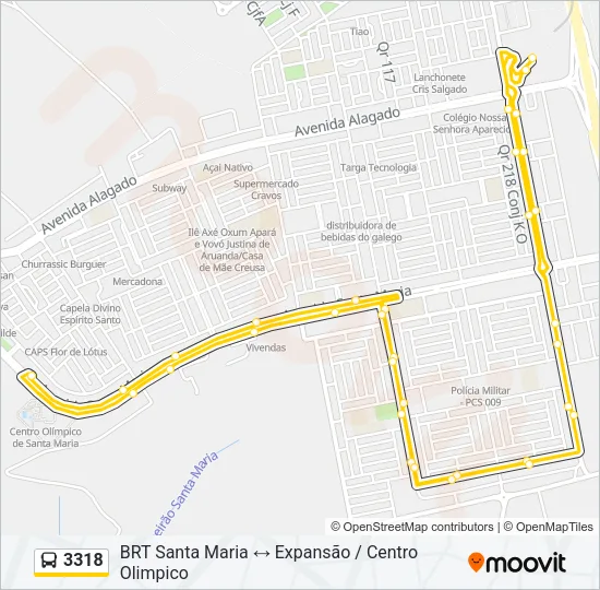 3318 Bus Line Map