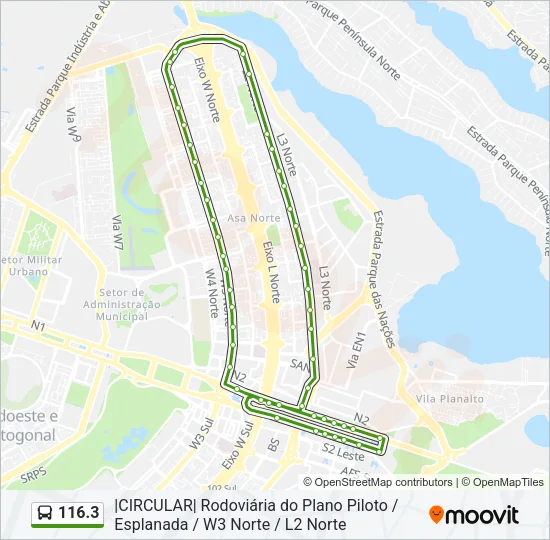 116.3 Bus Line Map
