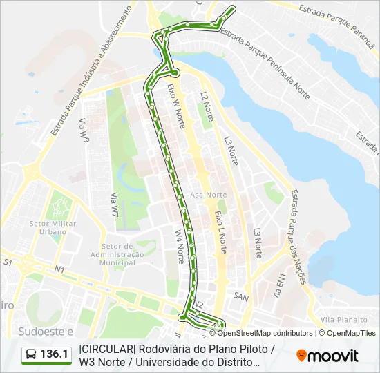 136.1 Bus Line Map