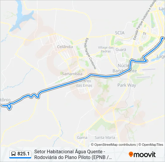 825.1 Bus Line Map