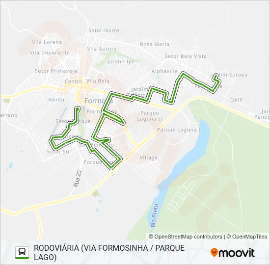 001 / 004 Bus Line Map