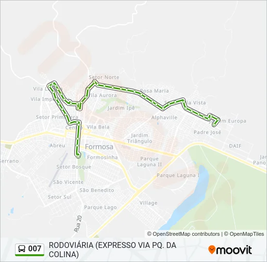 007 Bus Line Map