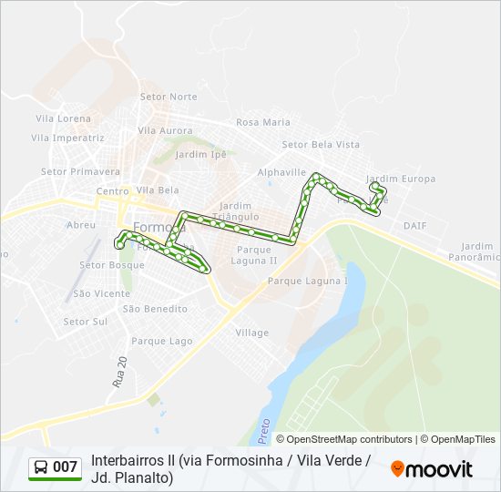 007 bus Line Map