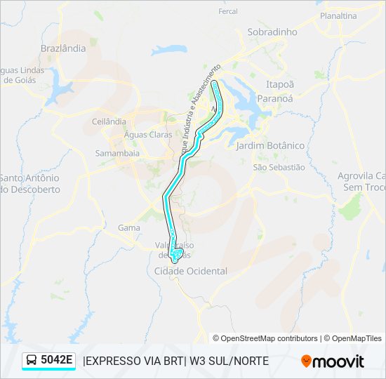 Mapa de 5042E de autobús