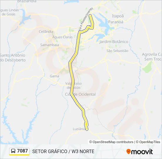 7087 Bus Line Map