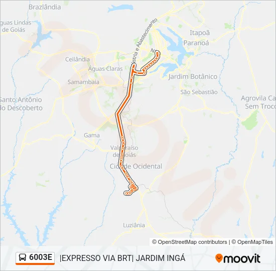 6003E Bus Line Map